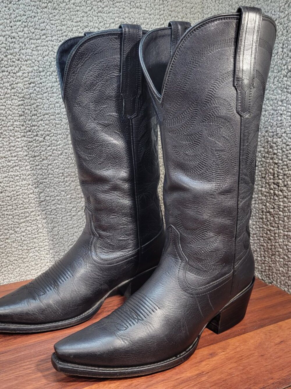 Tecovas The Annie Women's US Size 9.5B Midnight Cowhide Cowgirl Boots